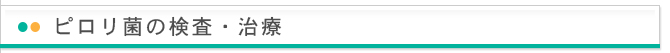 ピロリ菌の検査・治療